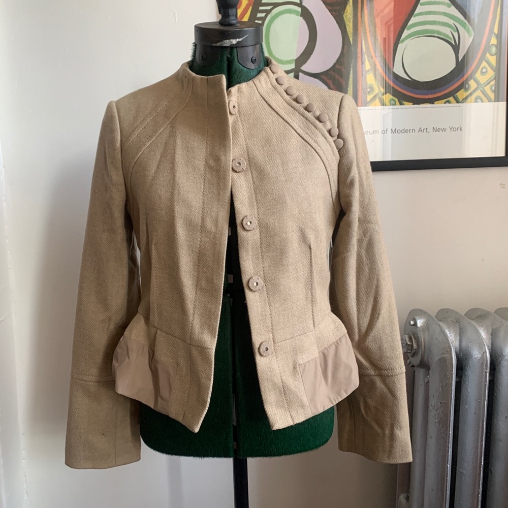 Beige Ruched Jacket